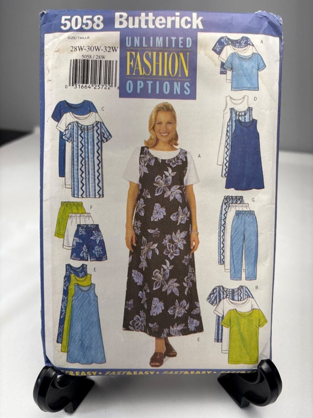 Butterick 5058 Womens Size 28W-30W-32W Sewing Pattern Dress Shirt Pant Uncut